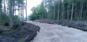 Forest Roads – Grants, Design, and Construction - Ecoplan 3 View of a Newly Constructed Forest Road